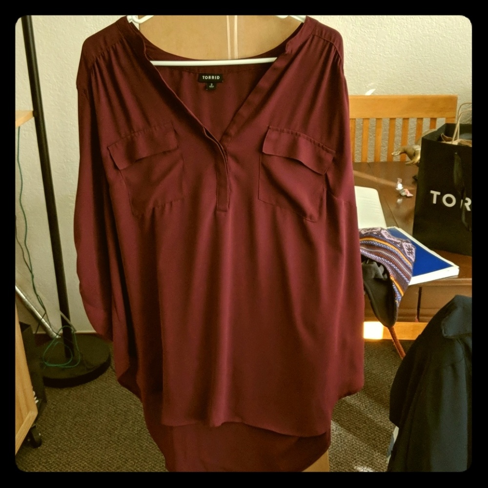 Maroon torrid blouse